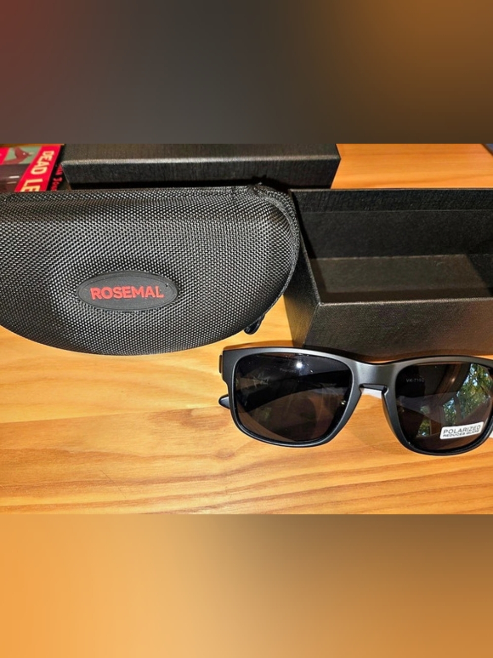 Rosemal 7192-BackBlue Polarized Sunglasses Black & Blue